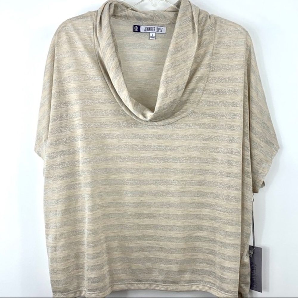 NWT Jennifer Lopez Gold & Silver Shimmery Top